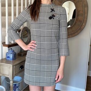 H&M Houndstooth Mini Shift Dress